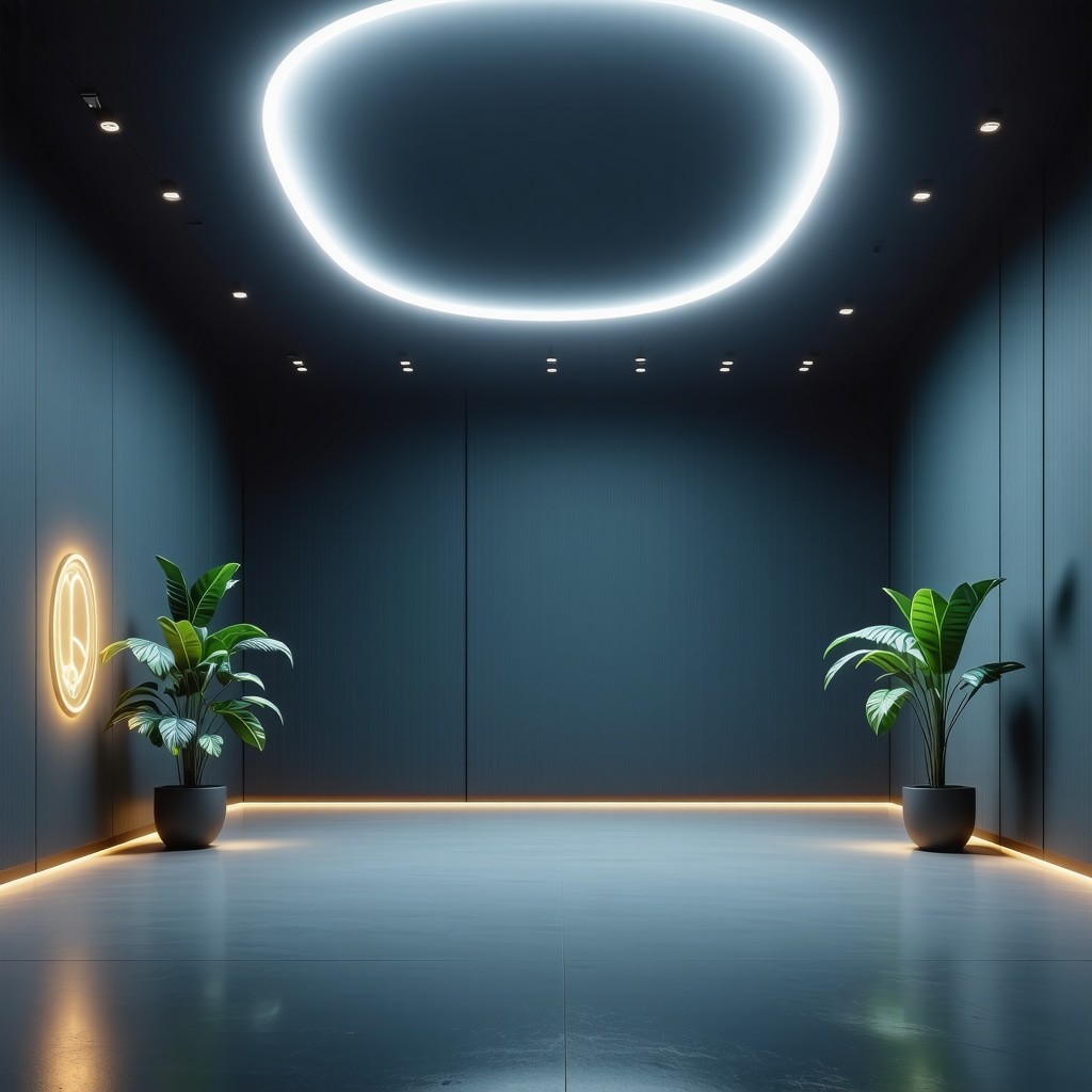 Advanced smart lighting system with AI control in contemporary living space