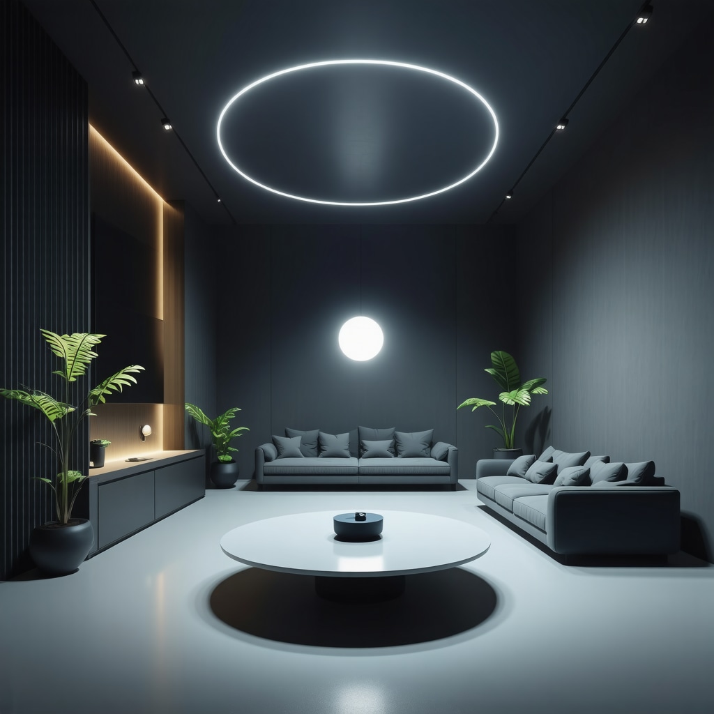 Futuristic smart lighting with AI and IoT integration