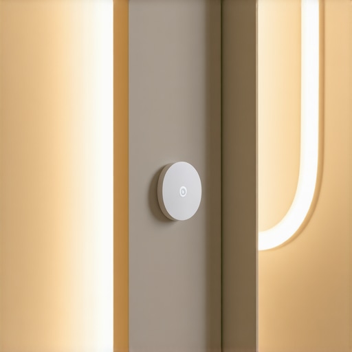 High-tech smart lighting system seamlessly integrated into a sleek modern interior