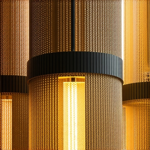 3D digital rendering of innovative woven light fixture using sustainable materials.