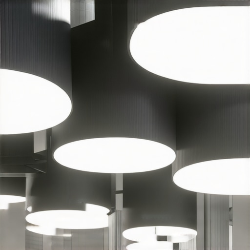 Eco-friendly modern LED lighting system made from recycled materials with solar panels
