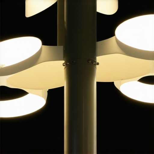 Contemporary park lighting fixture made from recycled materials, eco-friendly design