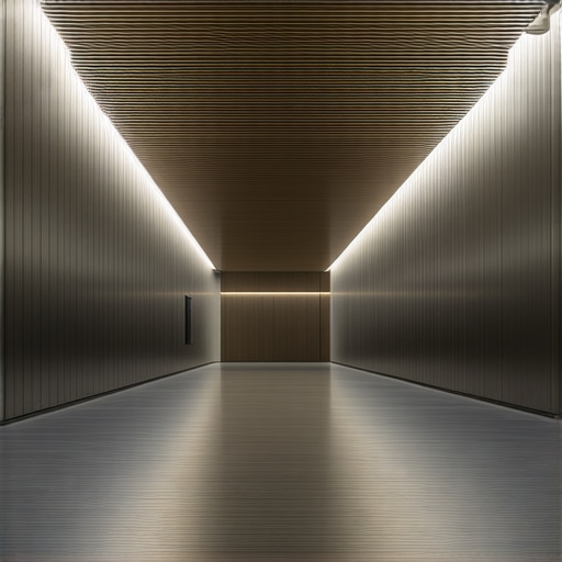 Elegant Interior with Aluminum Profile LED Lighting Modern interior showcasing sleek aluminum profiles with LED lighting for aesthetics and functionality.