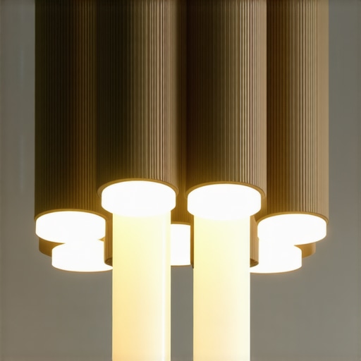 Contemporary interior lighting with natural design elements and smart controls