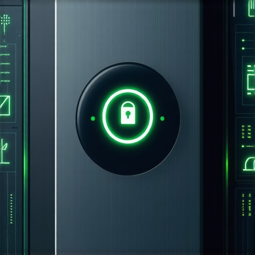 Illustration of advanced smart lighting with AI, security features, and eco-friendly technology