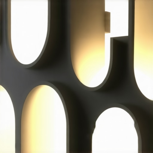 Modern wall lamp with LED display and artistic design in a contemporary interior