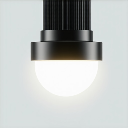 Modern LED lamp made from recycled materials with smart features