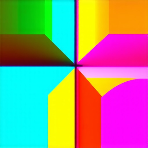 A modern interior featuring a high-tech, interactive LED sculpture with vibrant colors