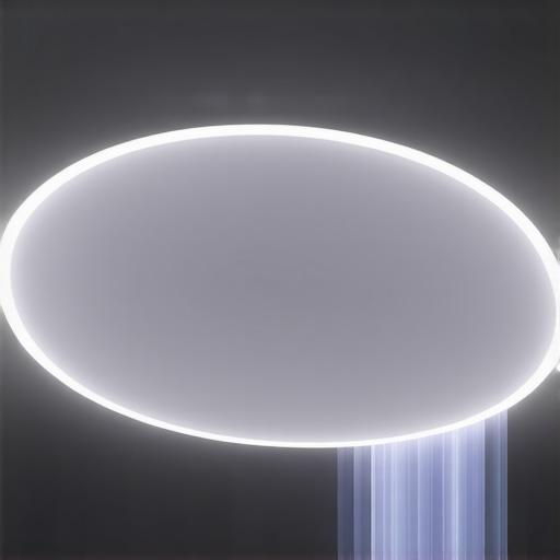 Futuristic IoT-enabled Ceiling Light Modern ceiling light with IoT technology and customizable lighting effects