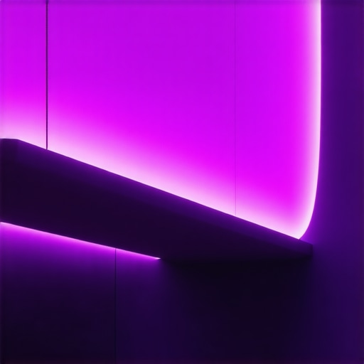 Advanced smart LED lighting system integrated with IoT devices in modern interior