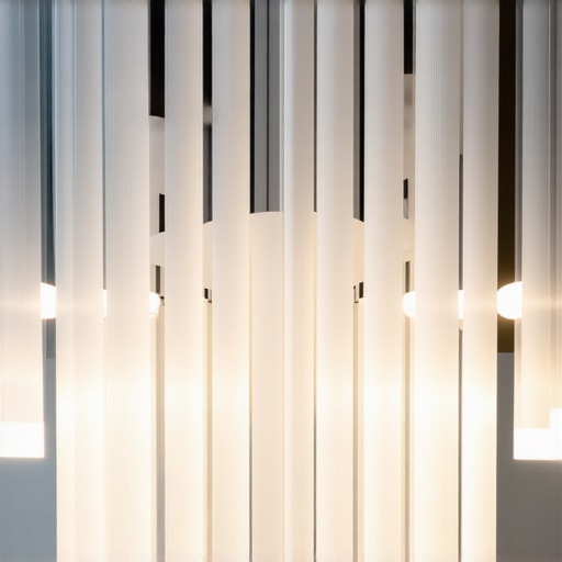 Modern chandelier with integrated smart lighting and artistic elements in high-resolution interior setting