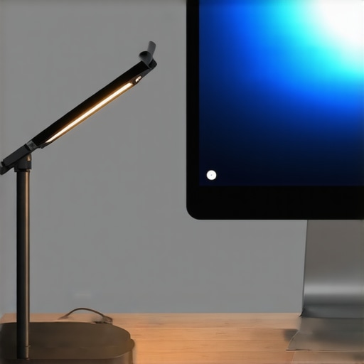 Innovative modern desk lamp with integrated smart technology and sleek appearance