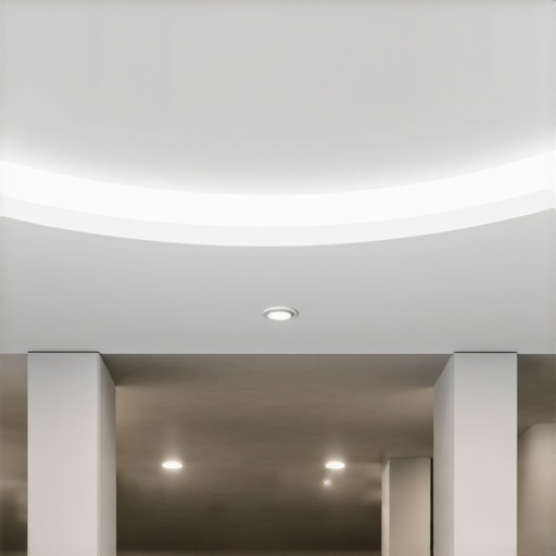 Advanced smart LED ceiling lights integrated with IoT control in contemporary interior