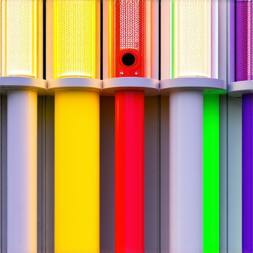 Futuristic Smart Lighting System High-tech sensors and lighting in a modern urban setting