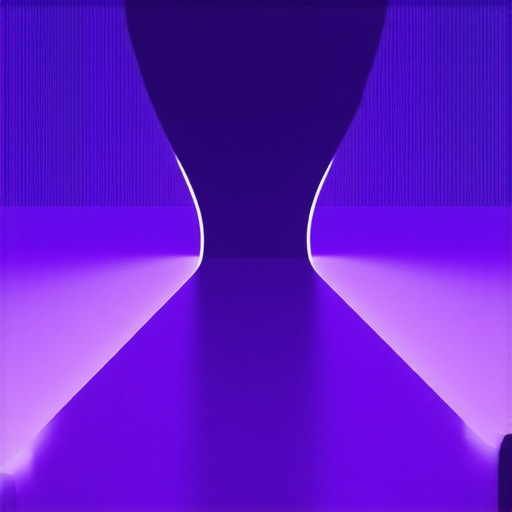 Futuristic Smart Lighting in Modern Architecture Advanced integrated lighting system in a modern architectural interior