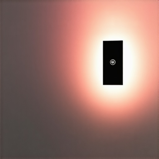 High-tech wall light integrated with smart home system in stylish interior