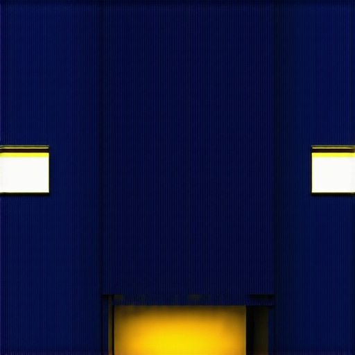 Advanced solar-powered exterior lights integrated into modern architectural design at night