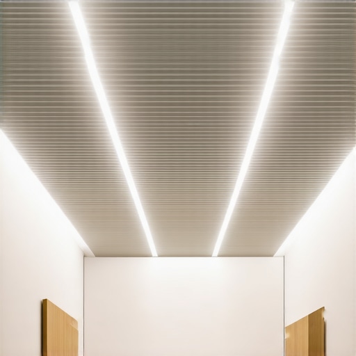 Futuristic lighting design with technology Advanced LED lighting with smart technology in modern interior