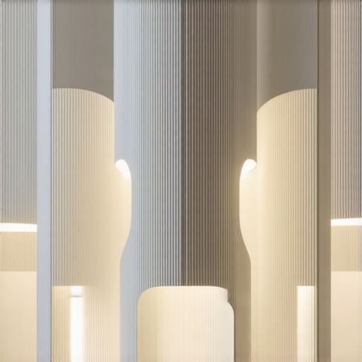 Futuristic smart LED sculpture in modern interior