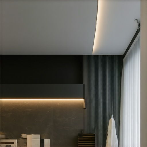 Modern home interior with integrated intelligent lighting system