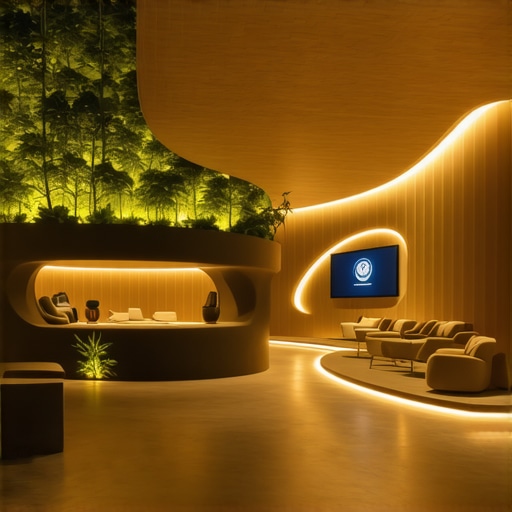 Modern home with innovative eco-friendly lighting and IoT integration