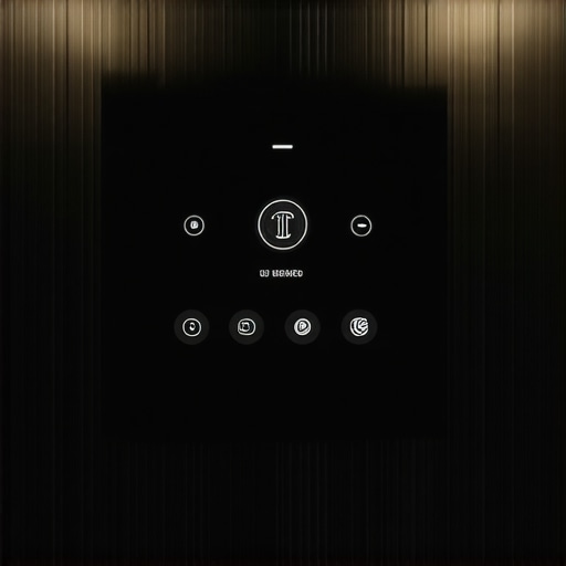 Futuristic smart lighting control system in interior design Interior with advanced lighting control system and smart devices, realistic style.