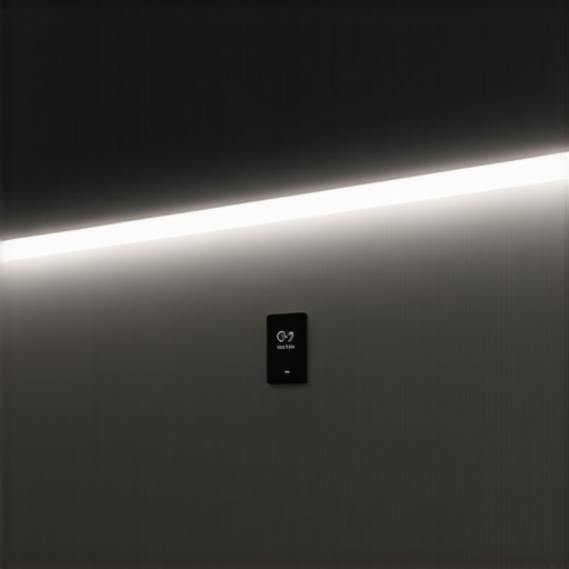 High-tech smart lighting system with AI in contemporary home