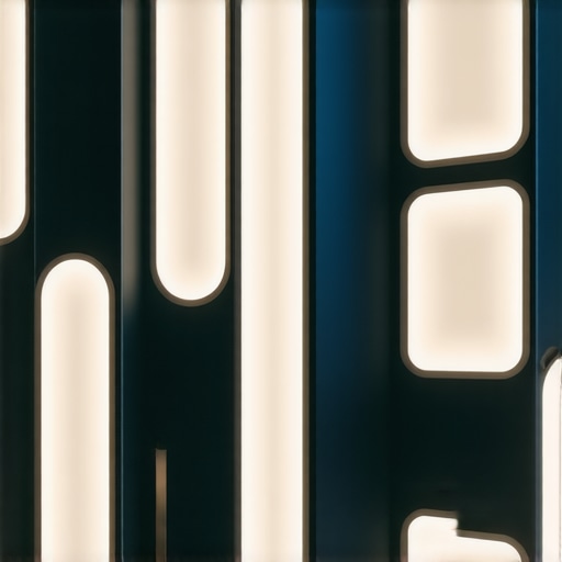 Modern interior with advanced wall lighting technology
