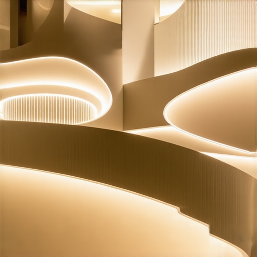 Contemporary interior with sophisticated layered lighting and biofilic design elements
