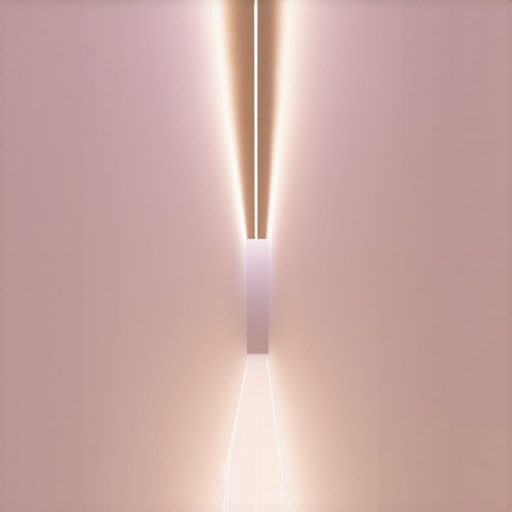 Modern hallway with innovative LED lighting and smart controls