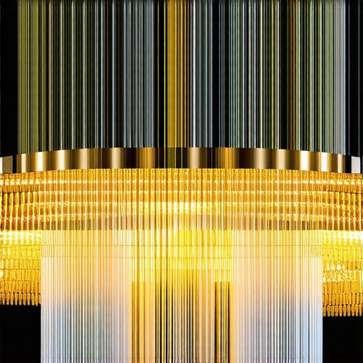 Close-up of nanotechnology-treated glass surface on chandelier