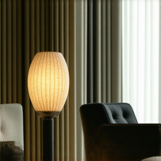 Modern ratana lamp with integrated LED in stylish interior