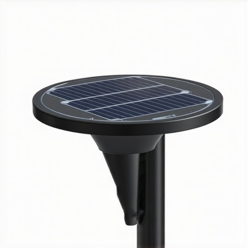 Modern solar-powered garden lighting system with IoT technology