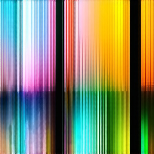 Futuristic textured glass panels with lighting effects
