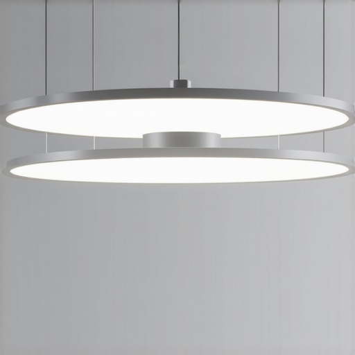 Inovativna visilica sa OLED panelima i solarnom integracijom Futuristic pendant light with OLED panels and solar features in a modern interior