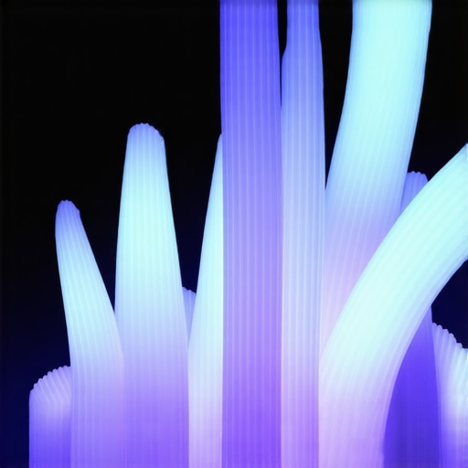 Futuristic interactive LED sculptural lighting installation