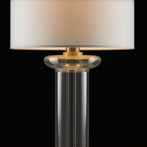 Elegant modern glass lampshade in contemporary interior