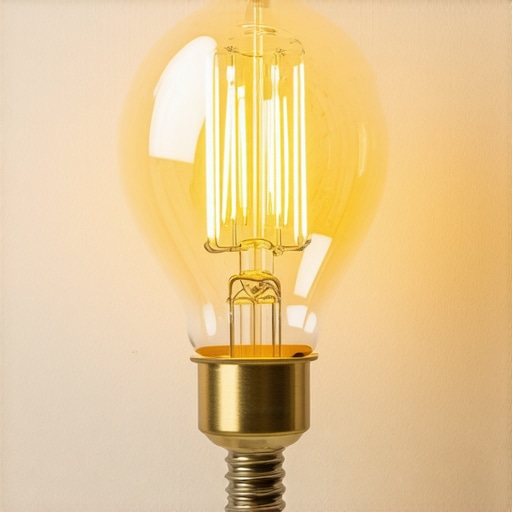 LED retro bulb in vintage metal fixture with smart control