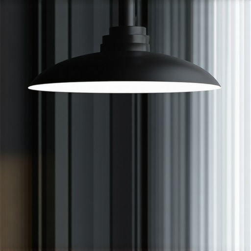 Stylish black pendant lamp in modern interior