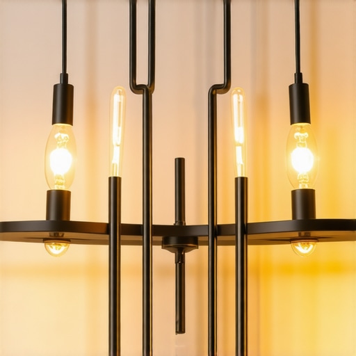 Close-up of a matte finish bronze lighting fixture in a contemporary interior