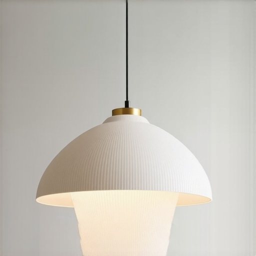 Elegant modern pendant light with organic textures for bedroom decor