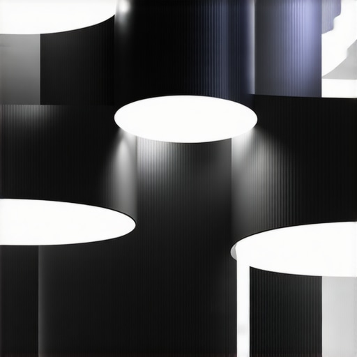 Illustration of a modular G9 lighting system with adjustable components for modern interiors