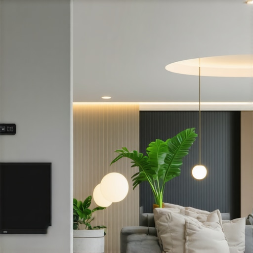 LED rasvjeta s prilagodljivim bojama u luksuznom dnevnom boravku