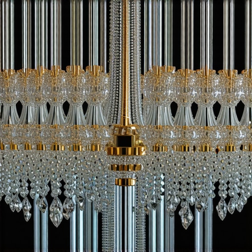 Sophisticated optical instruments analyzing crystal properties.