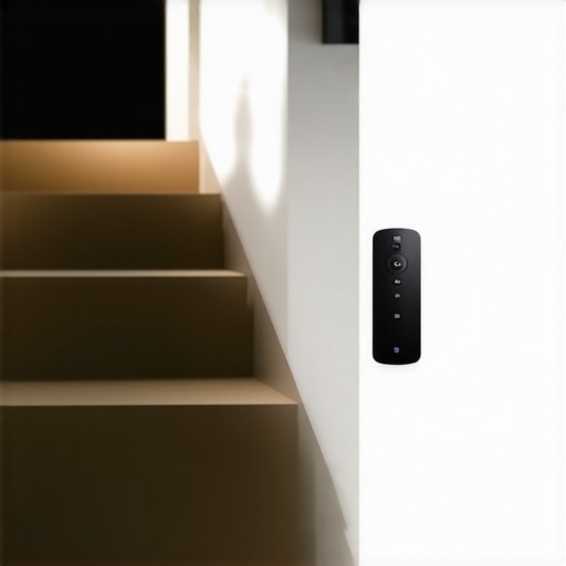 Pametan sistem osvetljenja sa senzorima Ilustracija modernog sistema osvetljenja sa senzorima i daljinskim upravljačem