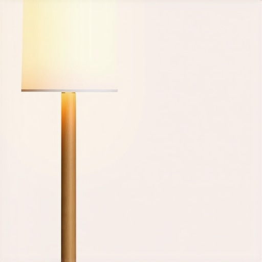 Detalj moderne podne lampe sa pametnim funkcijama u elegantnom prostoru