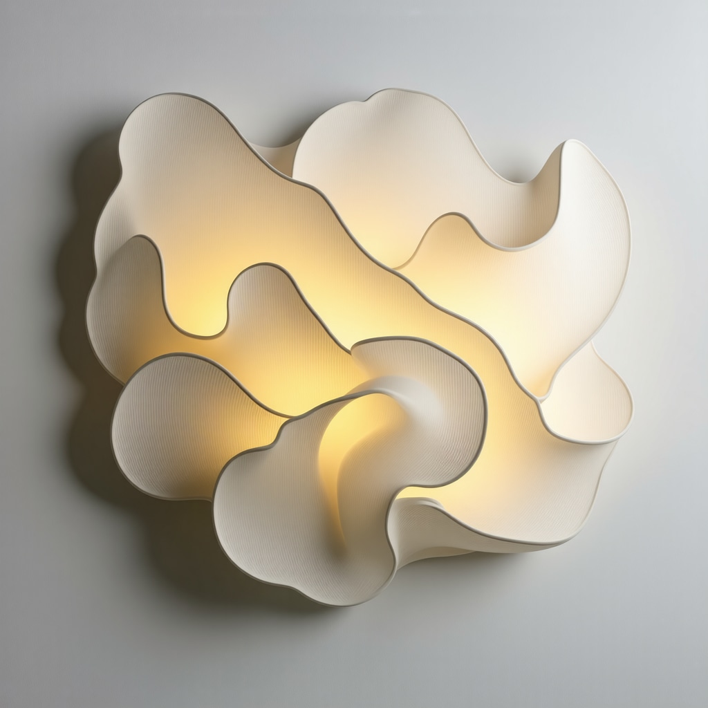 Innovative sculptural LED lighting with organic shapes and artistic effects