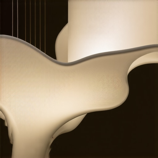 Sculptural pendant lamp with organic shapes and integrated LED technology