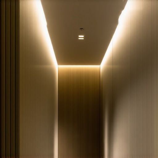 Interior of a modern smart home with E14 lighting controlled through mobile device.