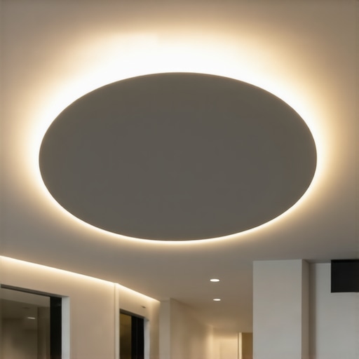 Contemporary interior with integrated smart LED lighting and control panel